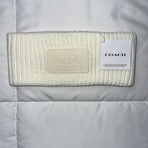 Coach Logo Headband cream colored